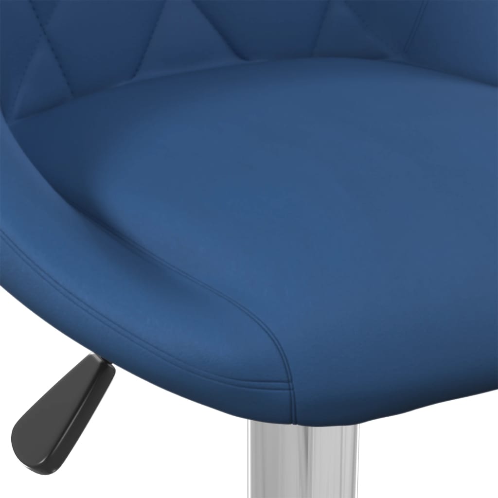 Barhocker 2 Stk. Blau Samt