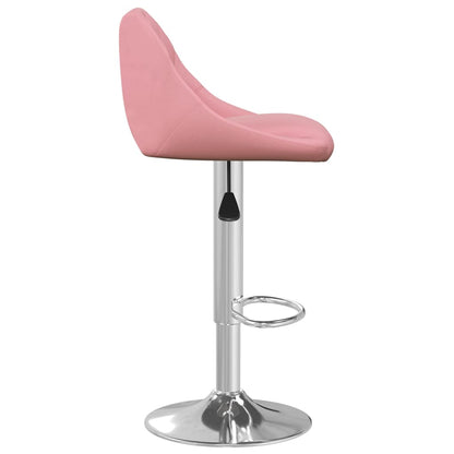 Barhocker 2 Stk. Rosa Samt