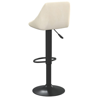 Barhocker 2 Stk. Creme Samt