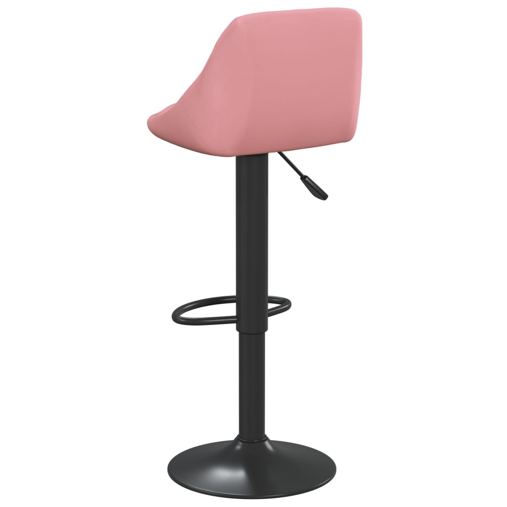 Barhocker 2 Stk. Rosa Samt