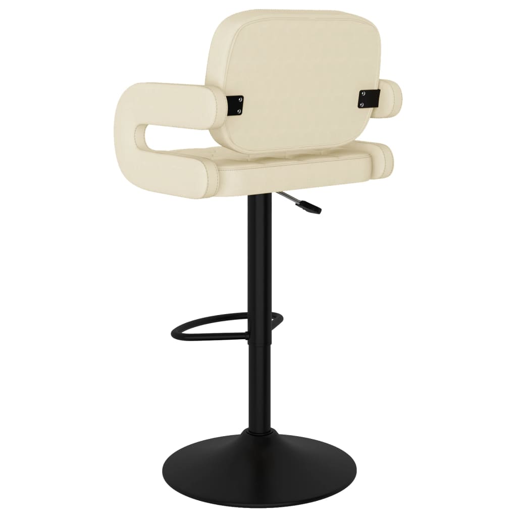 Barhocker 2 Stk. Creme Stoff