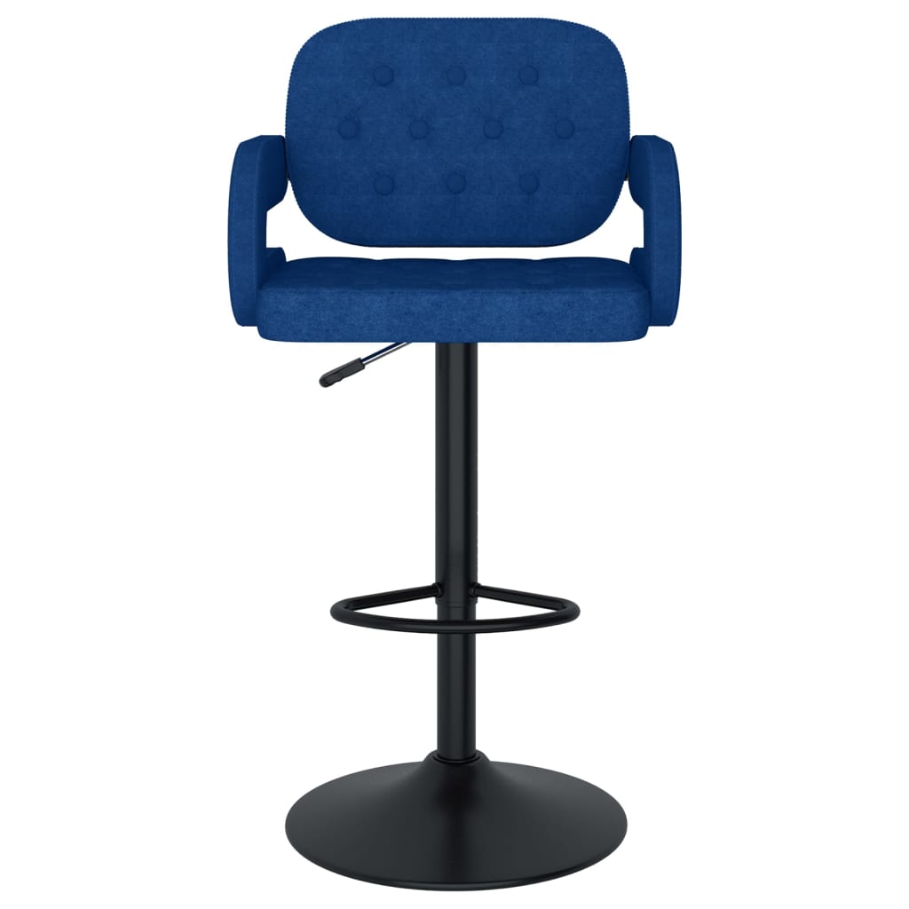 Barhocker 2 Stk. Blau Stoff