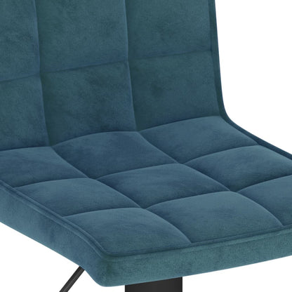 Barhocker 2 Stk. Blau Samt