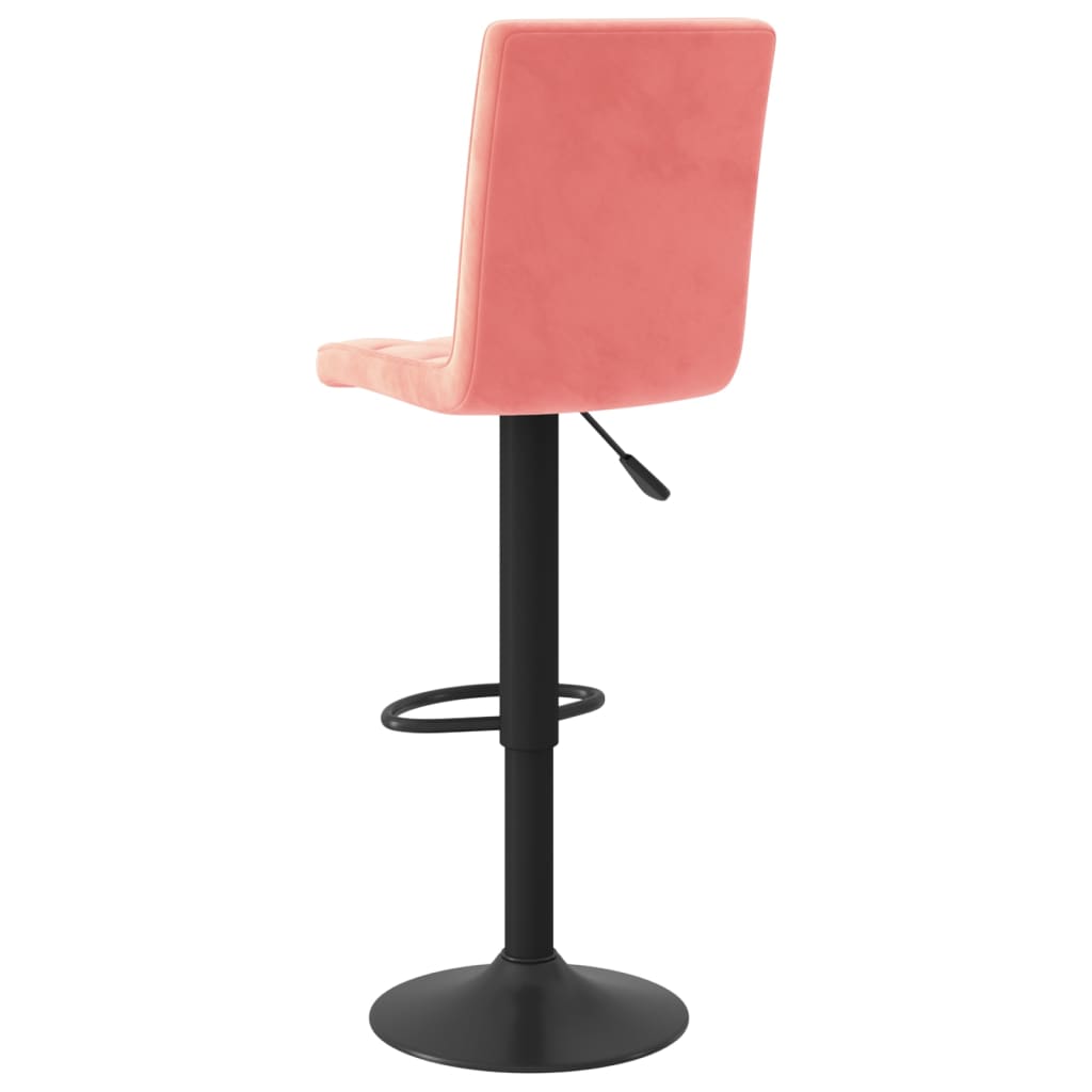 Barhocker 2 Stk. Rosa Samt