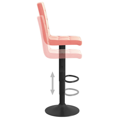 Barhocker 2 Stk. Rosa Samt