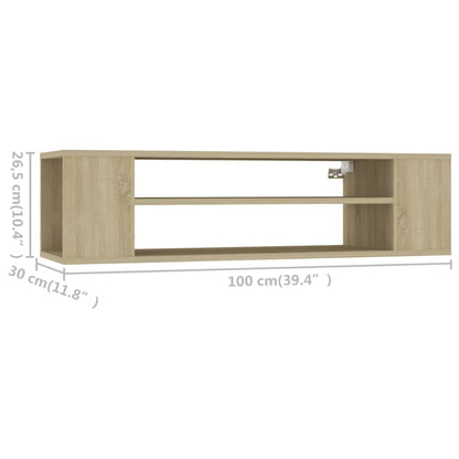 TV-Hängeschrank Sonoma-Eiche 100x30x26,5 cm Holzwerkstoff