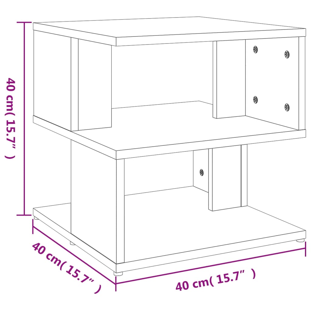 Beistelltisch Betongrau 40x40x40 cm Holzwerkstoff