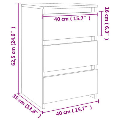 Nachttisch Sonoma-Eiche 40x35x62,5 cm Holzwerkstoff