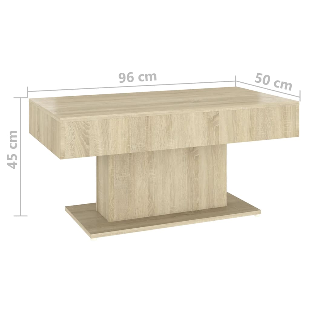 Couchtisch Sonoma-Eiche 96x50x45 cm Holzwerkstoff