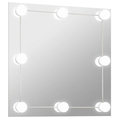 Wandspiegel mit LED-Beleuchtung Quadratisch Glas