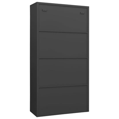 Schließfachschrank Anthrazit 90x40x180 cm Stahl