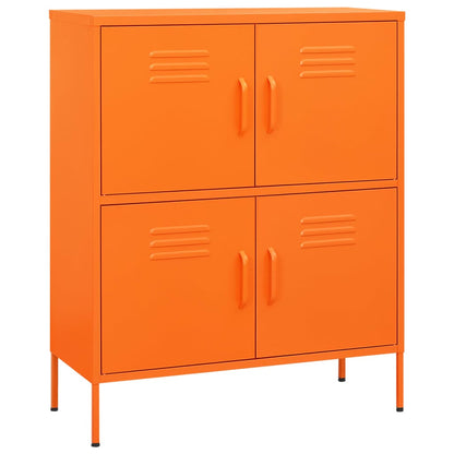 Lagerschrank Orange 80x35x101,5 cm Stahl