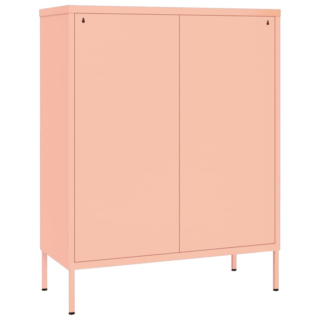 Schubladenschrank Rosa 80x35x101,5 cm Stahl