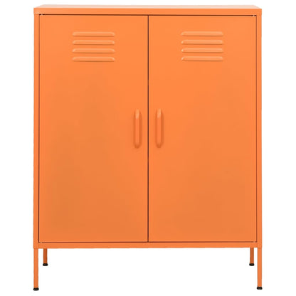 Lagerschrank Orange 80x35x101,5 cm Stahl