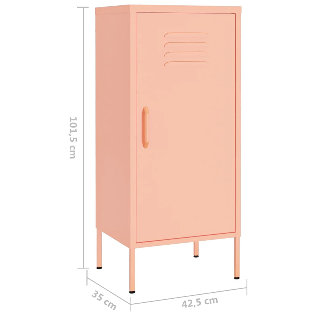 Lagerschrank Rosa 42,5x35x101,5 cm Stahl