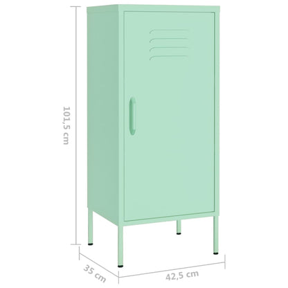 Lagerschrank Minzgrün 42,5x35x101,5 cm Stahl