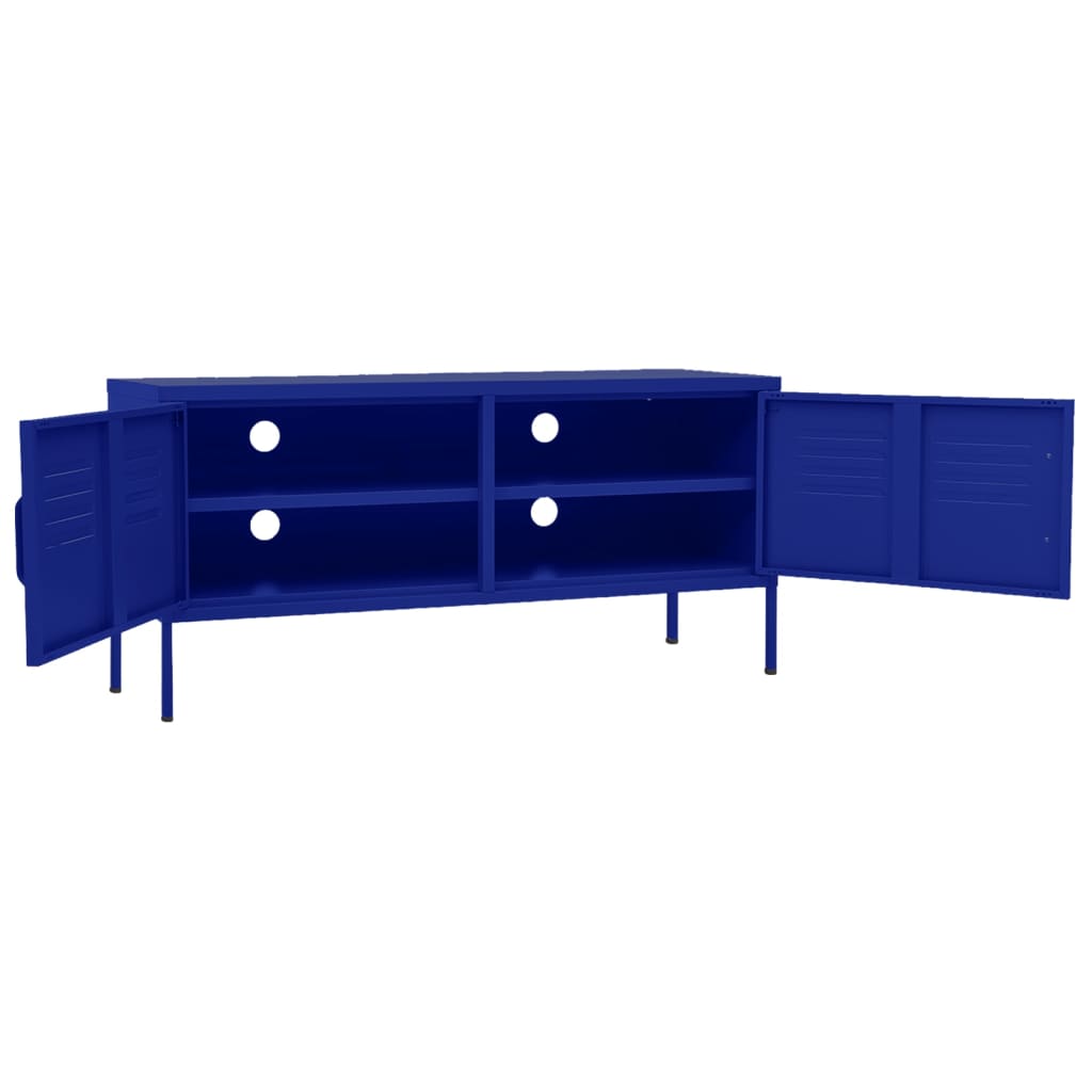 TV-Schrank Marineblau 105x35x50 cm Stahl