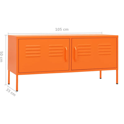 TV-Schrank Orange 105x35x50 cm Stahl