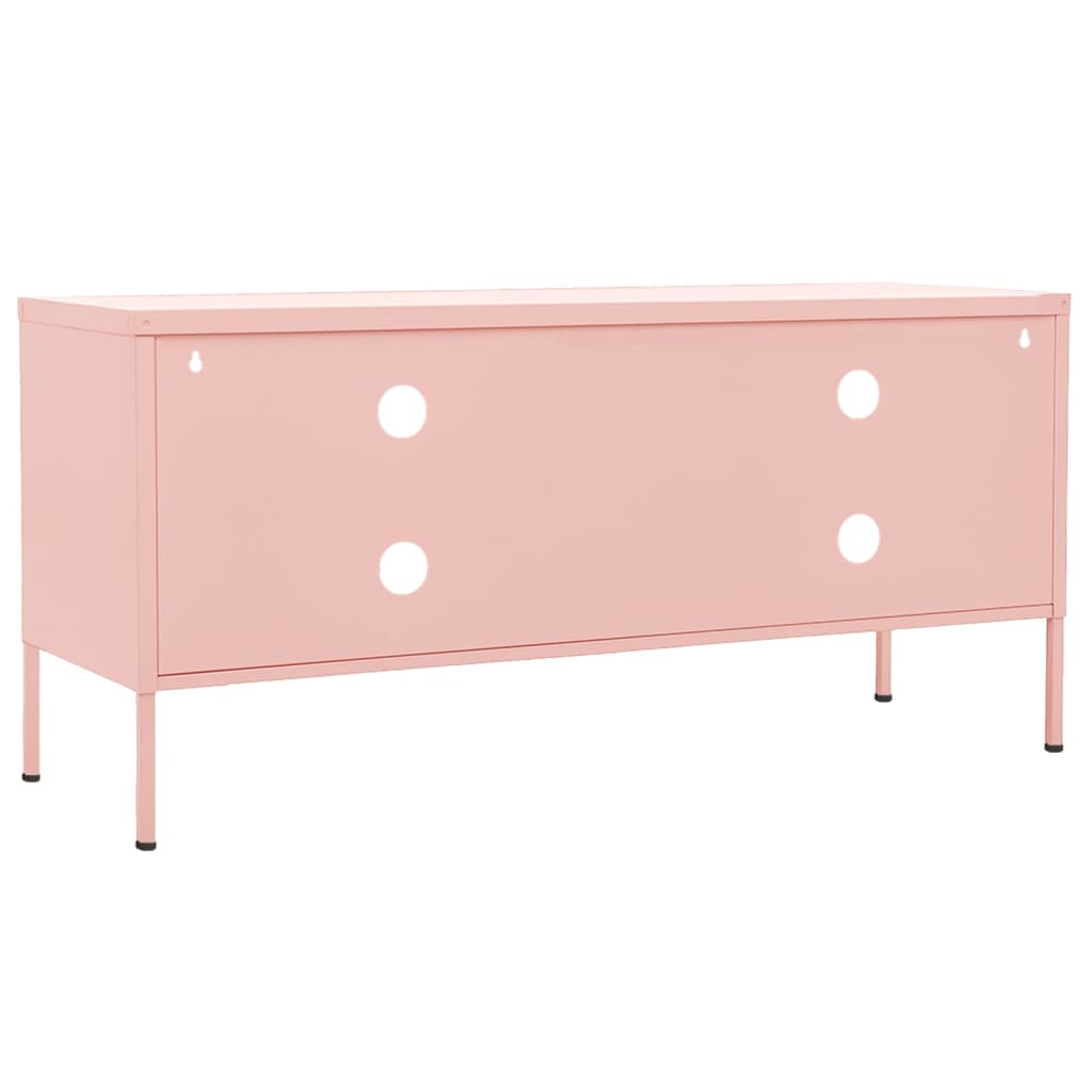 TV-Schrank Rosa 105x35x50 cm Stahl