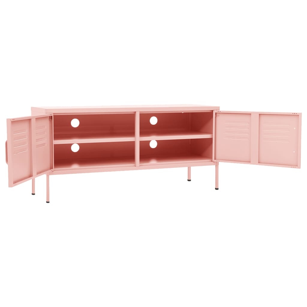 TV-Schrank Rosa 105x35x50 cm Stahl