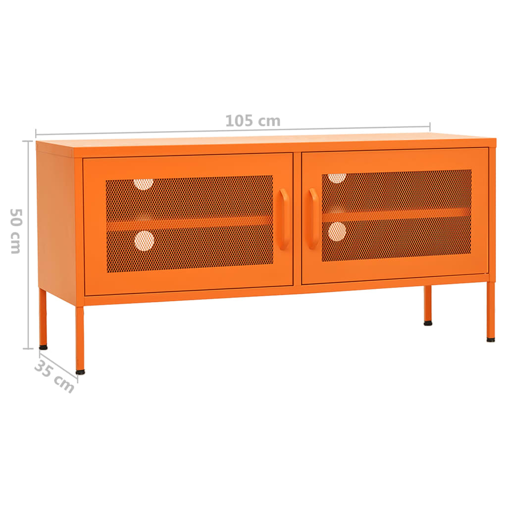 TV-Schrank Orange 105x35x50 cm Stahl