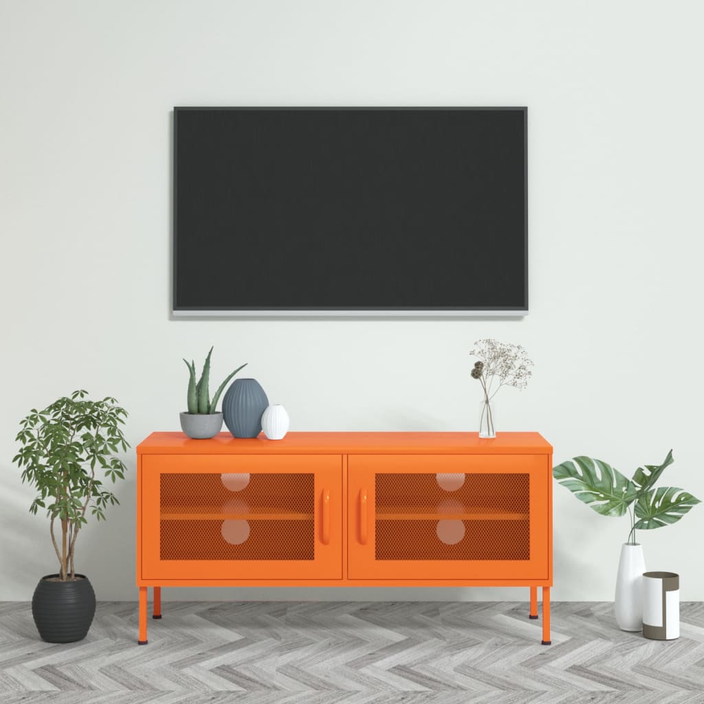 TV-Schrank Orange 105x35x50 cm Stahl