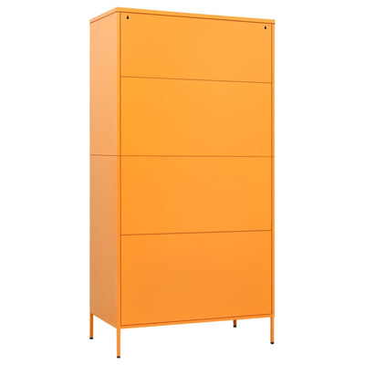 Kleiderschrank Senfgelb 90x50x180 cm Stahl