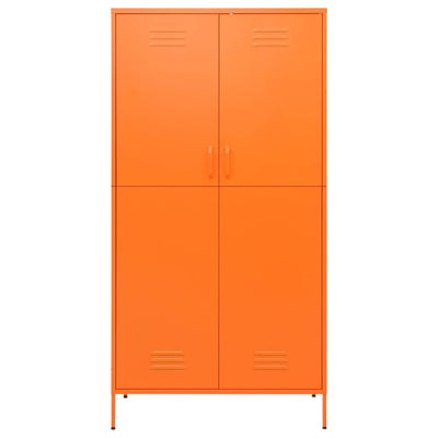 Kleiderschrank Orange 90x50x180 cm Stahl