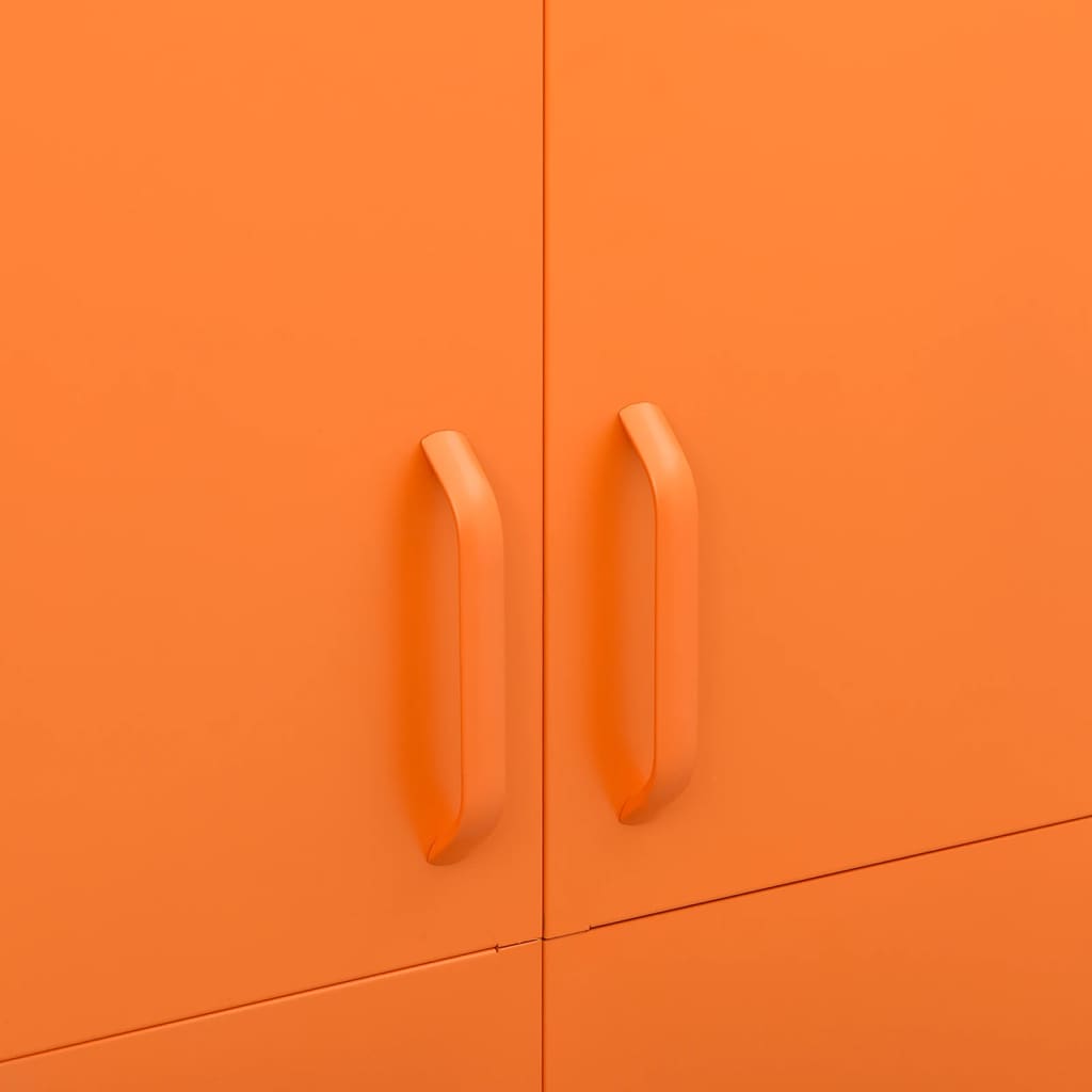 Kleiderschrank Orange 90x50x180 cm Stahl