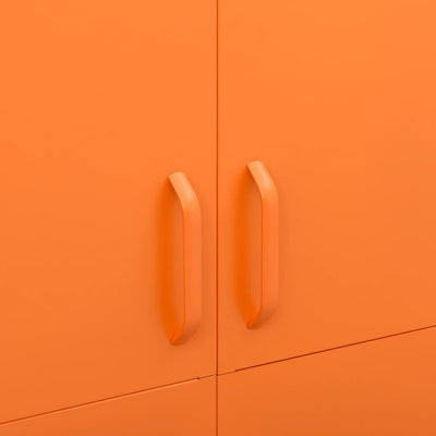 Kleiderschrank Orange 90x50x180 cm Stahl