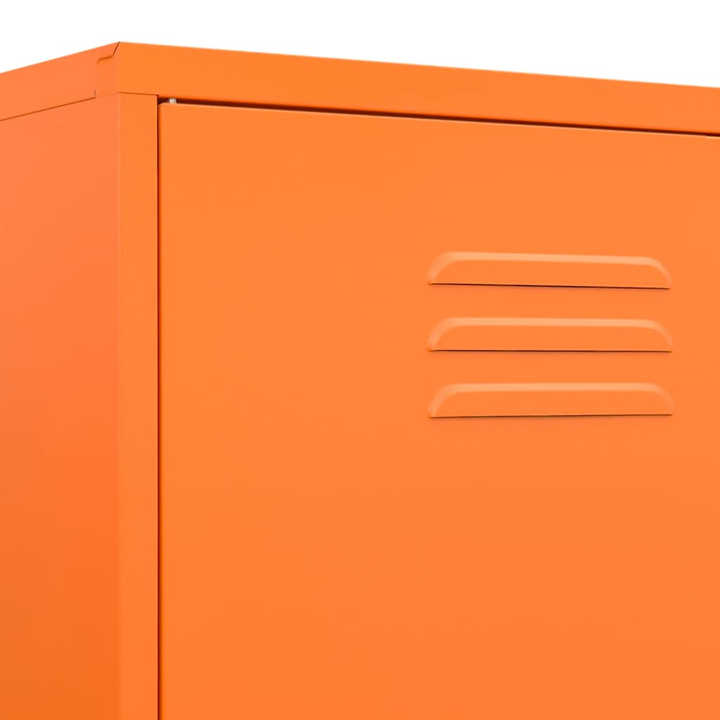 Kleiderschrank Orange 90x50x180 cm Stahl