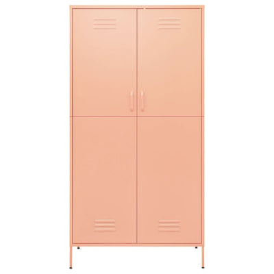 Kleiderschrank Rosa 90x50x180 cm Stahl