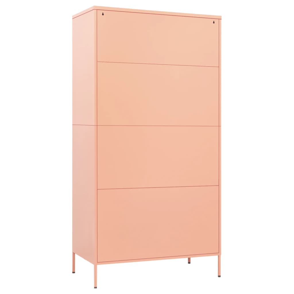 Kleiderschrank Rosa 90x50x180 cm Stahl