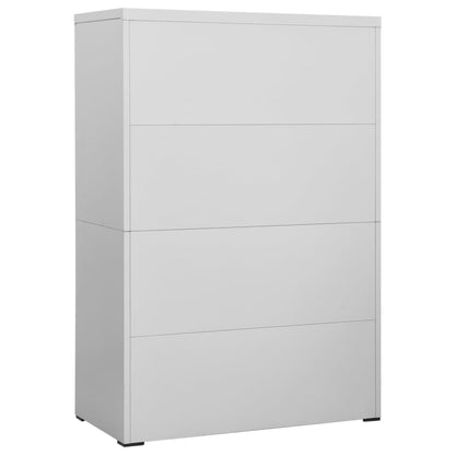 Aktenschrank Hellgrau 90x46x134 cm Stahl