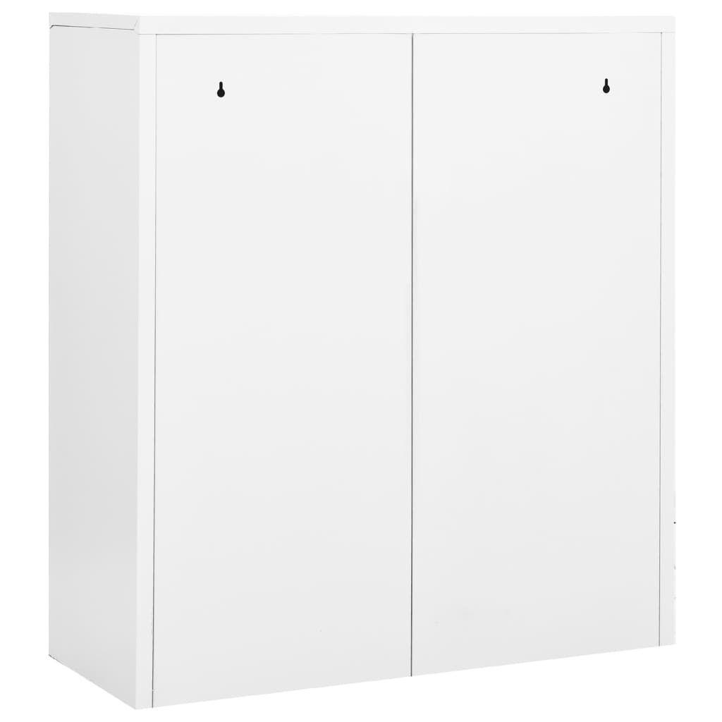 Büroschrank Weiß 90x40x102 cm Stahl