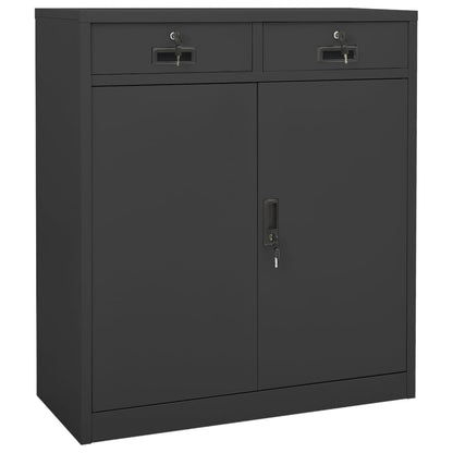 Büroschrank Anthrazit 90x40x102 cm Stahl