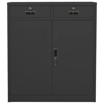 Büroschrank Anthrazit 90x40x102 cm Stahl