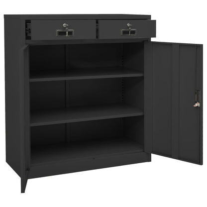 Büroschrank Anthrazit 90x40x102 cm Stahl