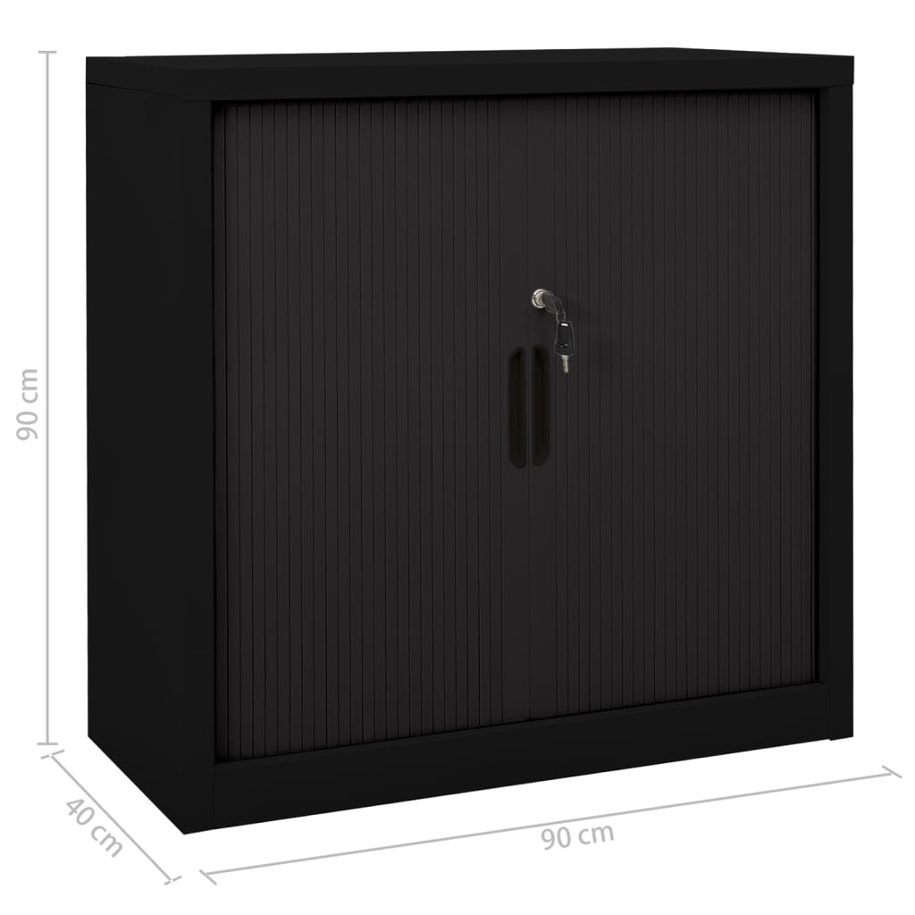 Schiebetürenschrank Stahl 90x40x90 cm Stahl