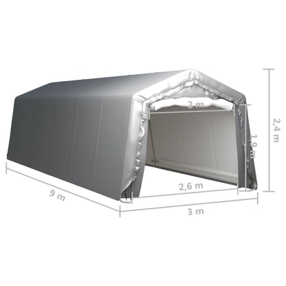 Lagerzelt 300x900 cm Stahl Grau