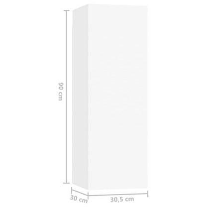 10-tlg. TV-Schrank-Set Weiß Holzwerkstoff