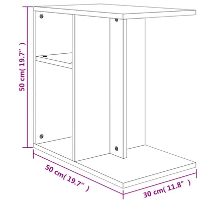 Beistelltisch Betongrau 50x30x50 cm Holzwerkstoff