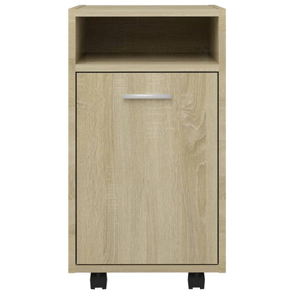 Beistellschrank mit Rollen Sonoma-Eiche 33x38x60 cm