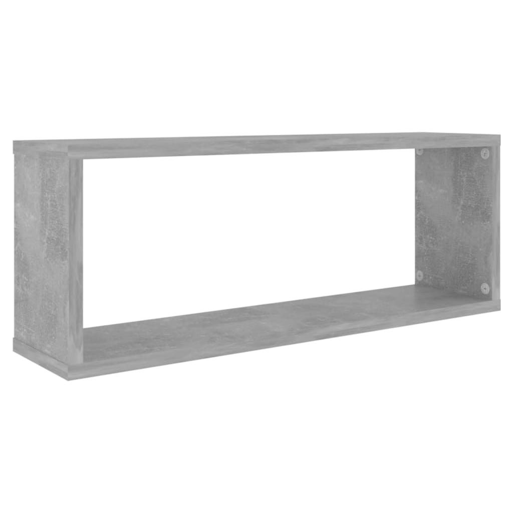 Würfelregale 2 Stk. Betongrau 60x15x23 cm Holzwerkstoff