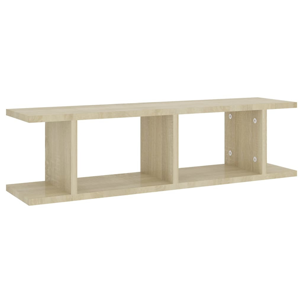 Wandregale 2 Stk. Sonoma-Eiche 75x18x20 cm Holzwerkstoff