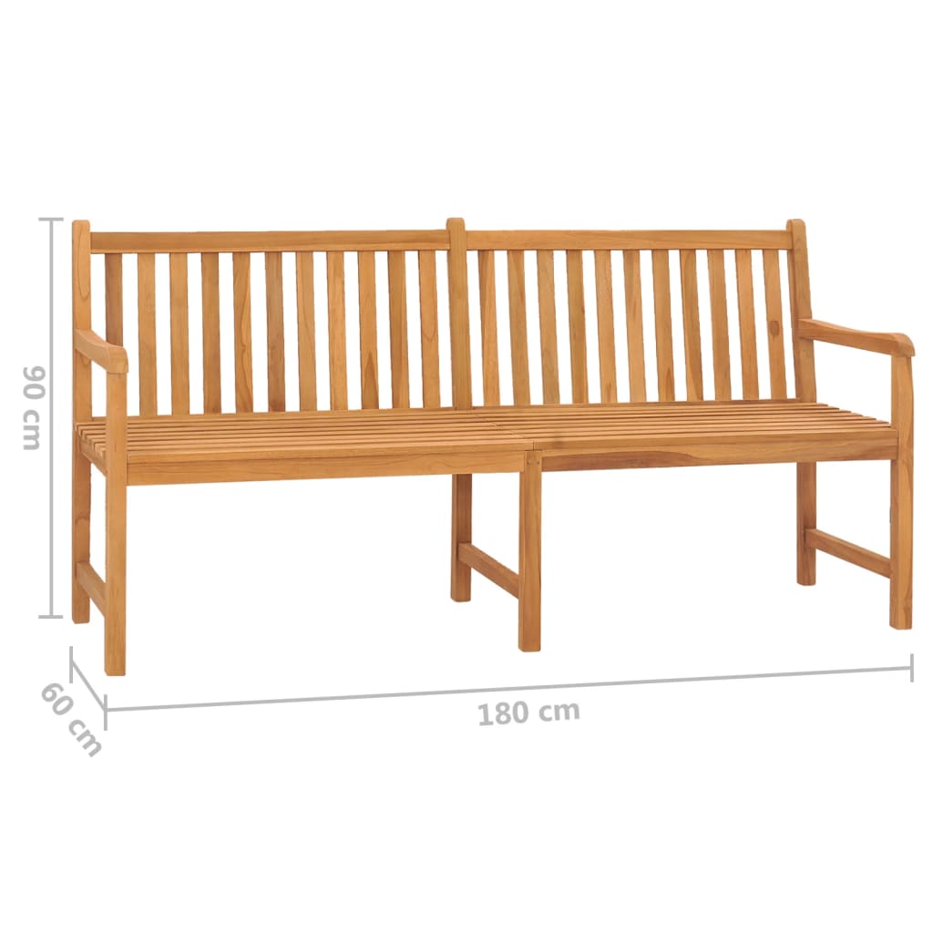 Gartenbank 180 cm Massivholz Teak