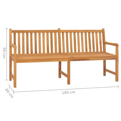 Gartenbank 180 cm Massivholz Teak