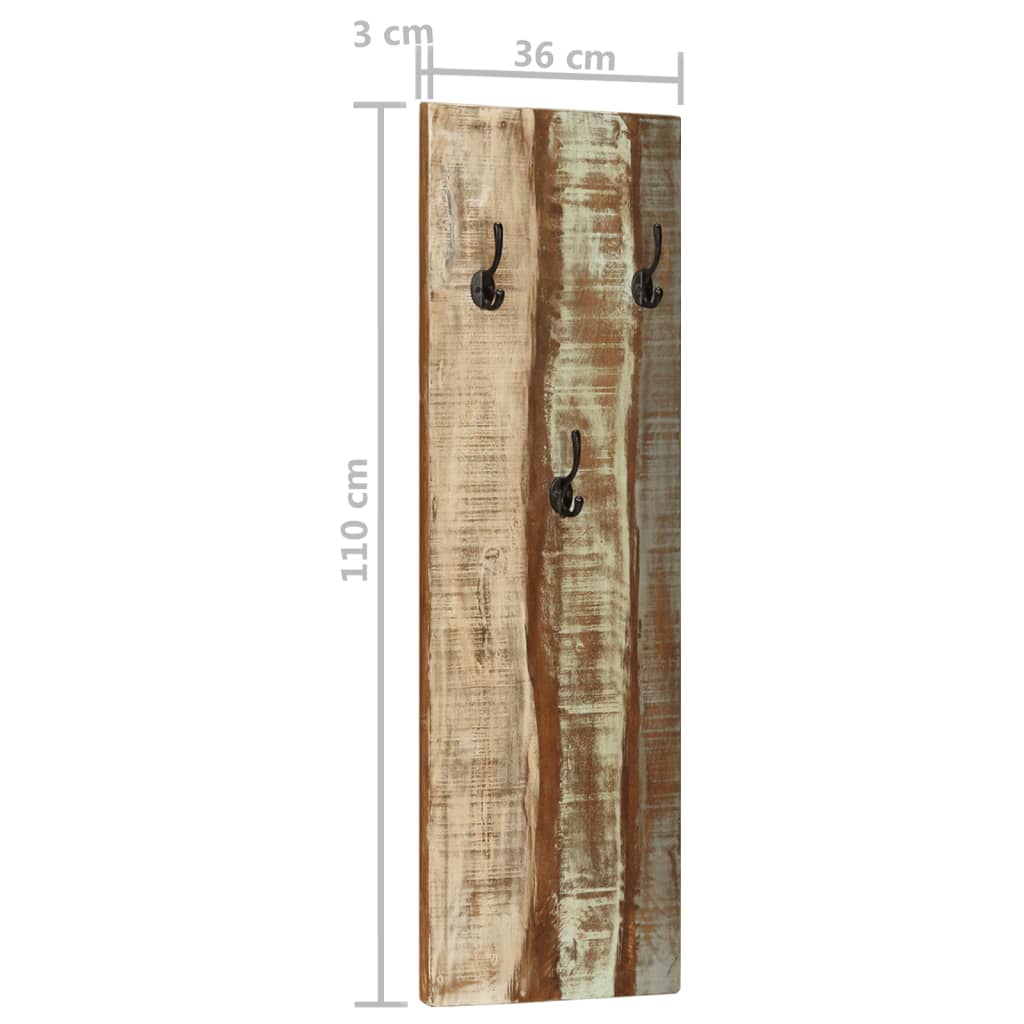 Wandgarderoben 2 Stk. 36x3x110 cm Altholz Massiv