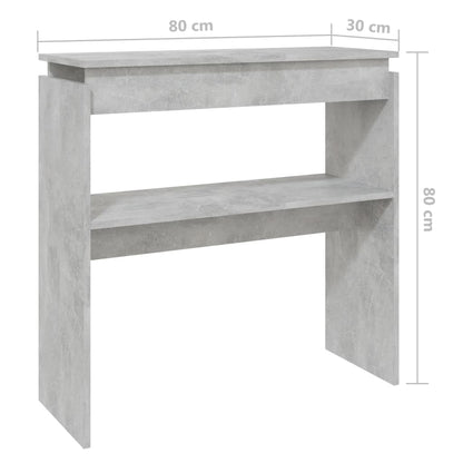 Konsolentisch Betongrau 80x30x80 cm Holzwerkstoff