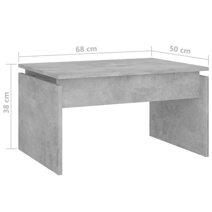 Couchtisch Betongrau 68x50x38 cm Holzwerkstoff